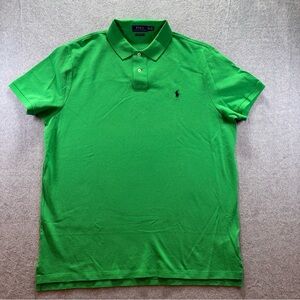 Polo Ralph Lauren Custom Slim Fit Men's Size 2XL Kelly Green Cotton S/S Shirt